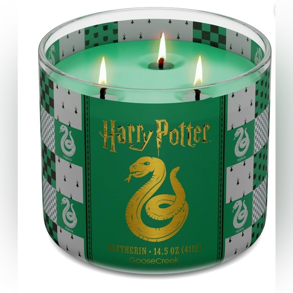 Harry Potter Slytherin 3-Wick Candle by Goose Creek 14.5 oz NEW - Picture 11 of 15